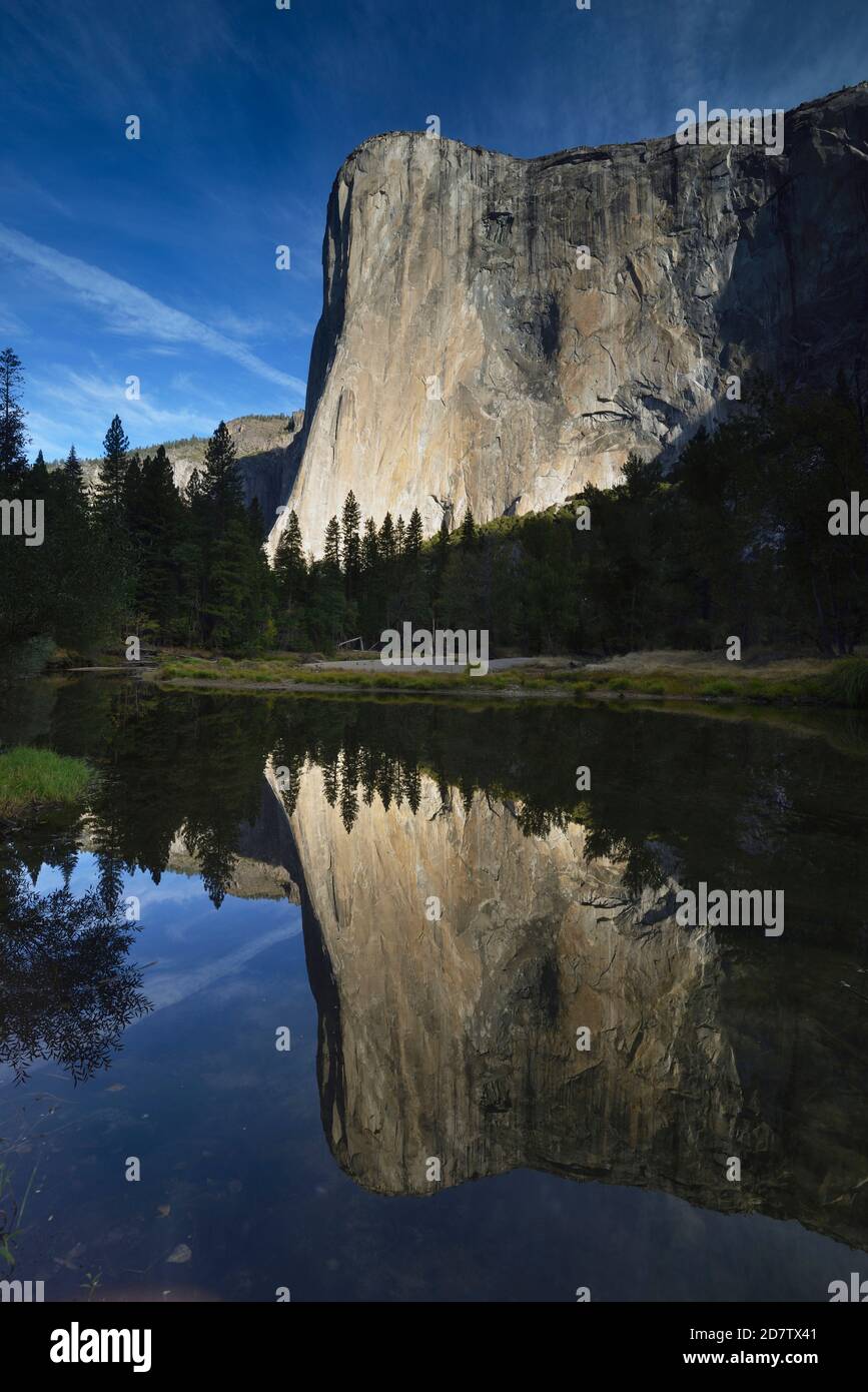 El Capitan and Merced River, Yosemite National Park, California, USA Stock Photo