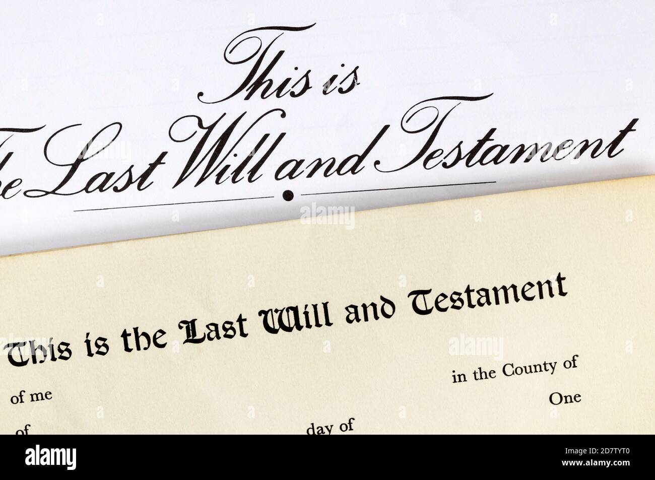 Last will and testament hi-res stock photography and images - Alamy