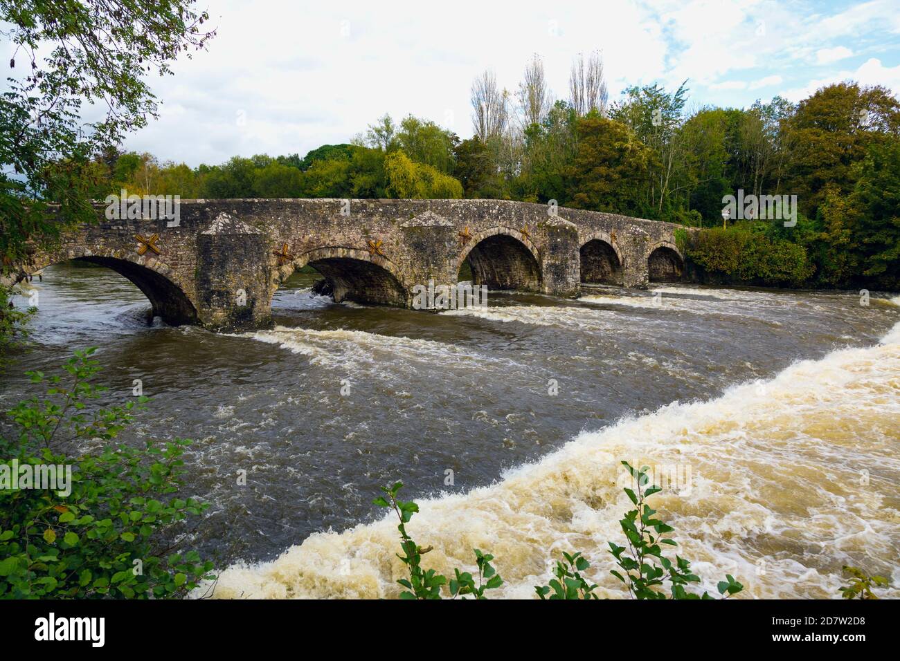 River Exe in Brickleigh, Devon Stock Photo