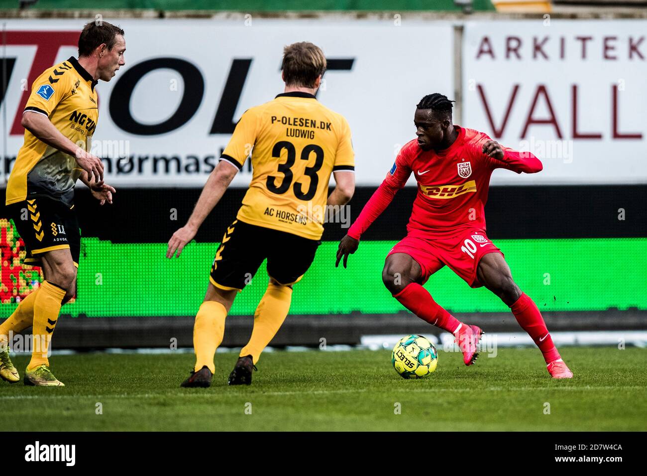 Horsens, Denmark. 25th Oct, 2020. Kamal-Deen Sulemana (10) of FC Nordsjaelland seen during the 3F Superliga match between AC Horsens and FC Nordsjaelland at Casa Arena in (Photo Credit: Gonzales Photo/Alamy