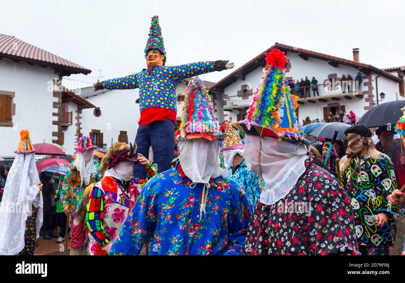 Carnival in Lantz, Navarra, Spain, Europe Stock Photo Alamy