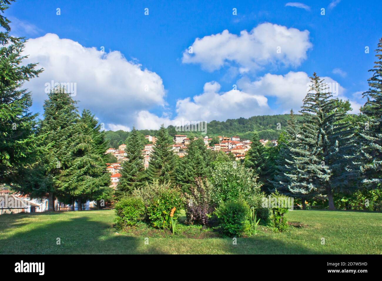Metsovo Epirus, Old city street view, Greece, Europe Stock Photo