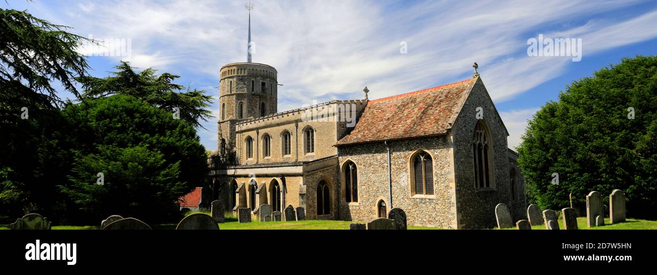 Summer view of St Marys church, Swaffham village, Cambridgeshire; England, UK Stock Photo