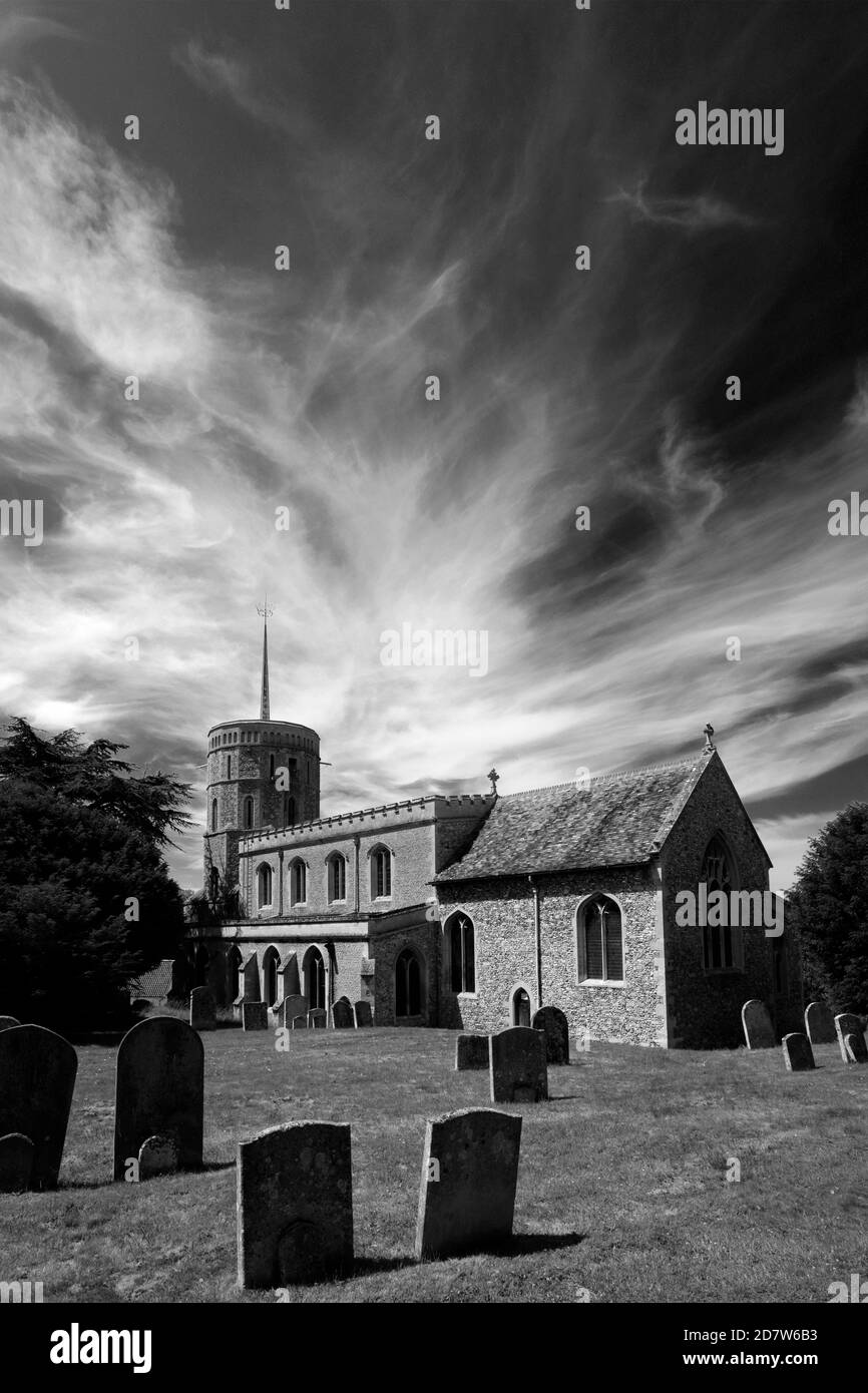 Summer view of St Marys church, Swaffham village, Cambridgeshire; England, UK Stock Photo