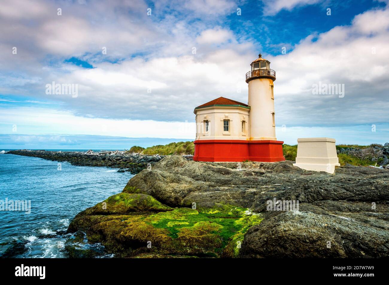 Coquille River Lighthouse, OregonUSA Stock Photo Alamy