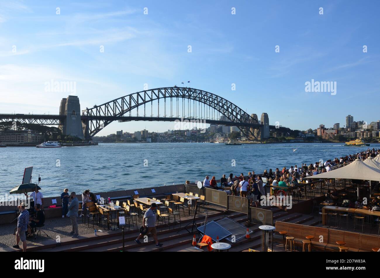 Sydney Harbour Bridge from the Opera Bar Stock Photo