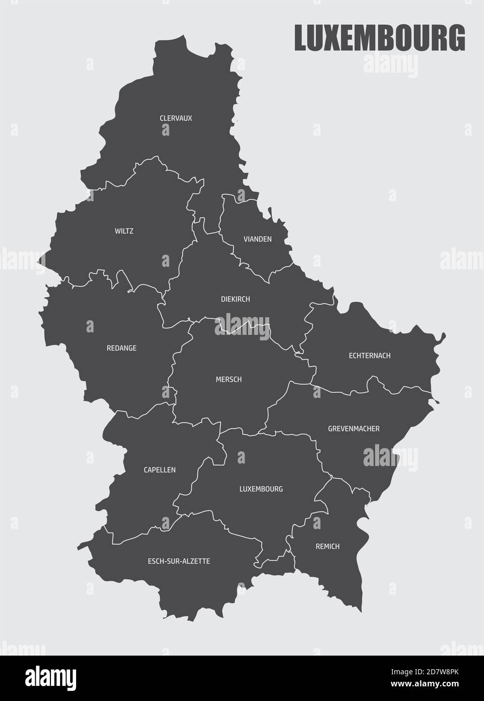 Luxembourg boundary Stock Vector Images Alamy