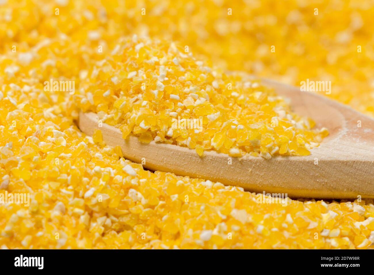 Dry Corn grits. The concept of the production of cereals from grain