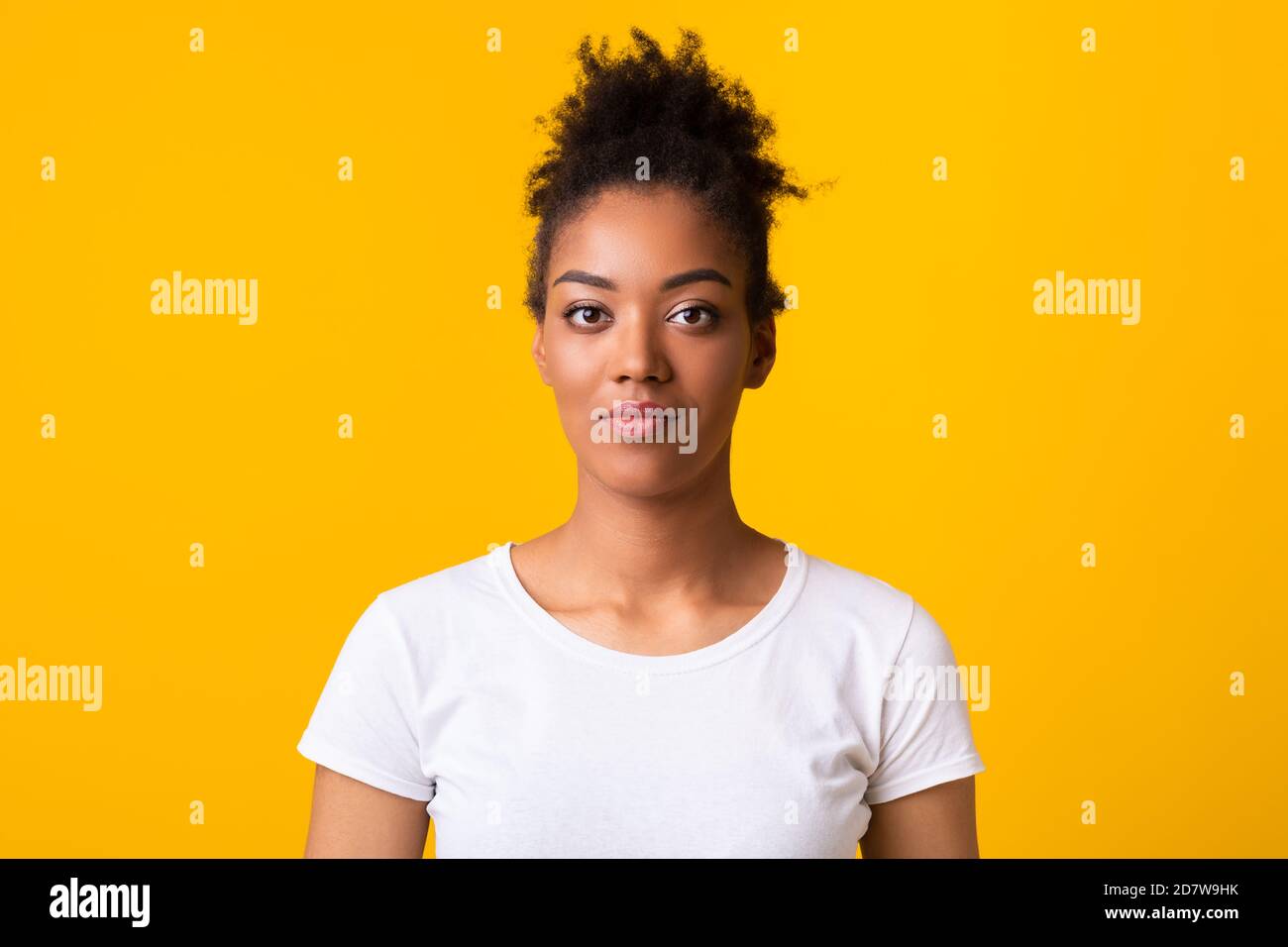 Portrait cheerful calm afro hi-res stock photography and images - Alamy