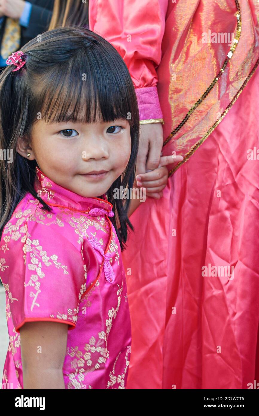 Florida Kendall Miami Dade College Chinese New Year Festival,Asian girl, Stock Photo