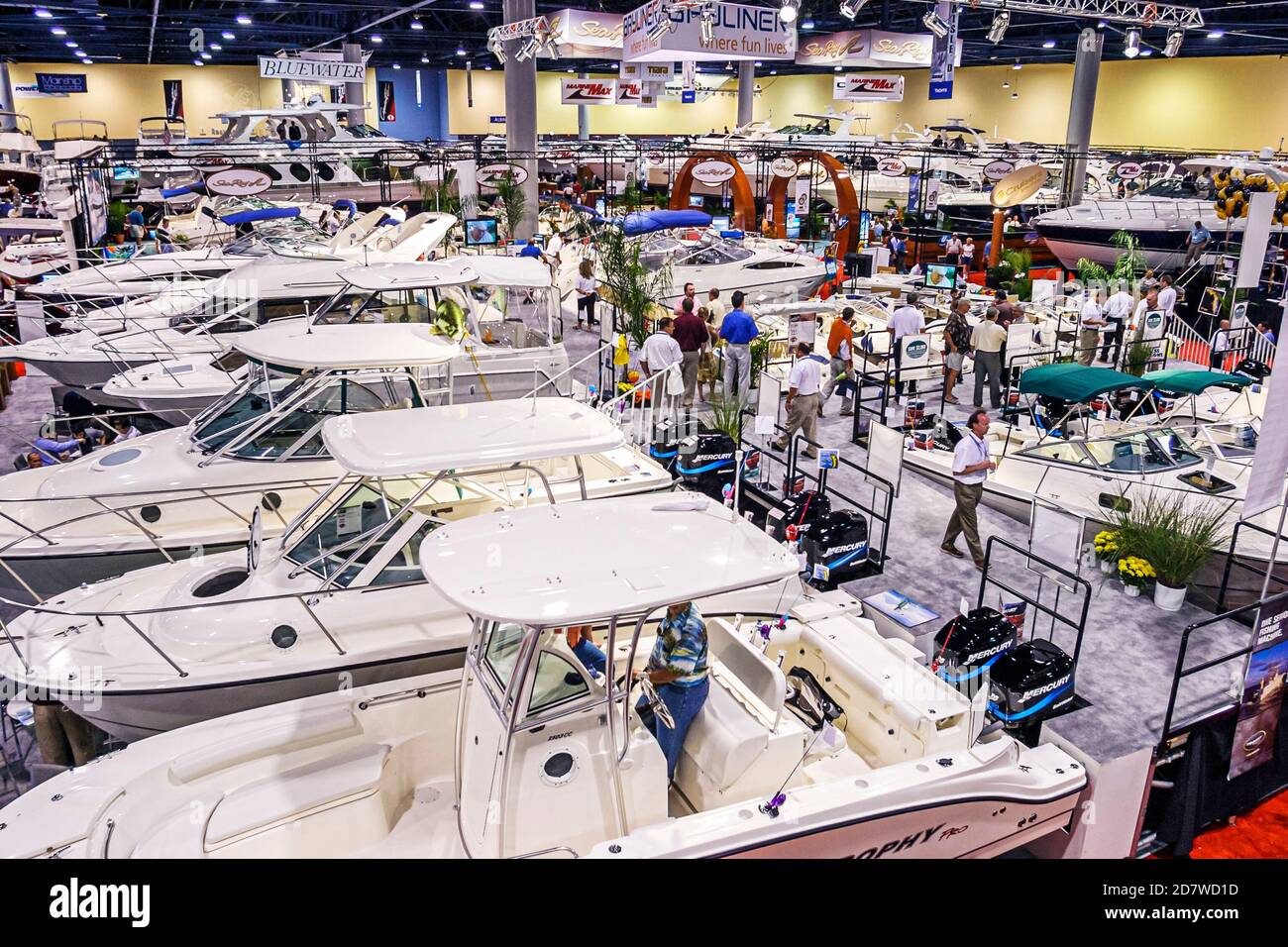 Florida,Miami Beach Convention Center,centre,International Boat Show exhibitors new boats, Stock Photo