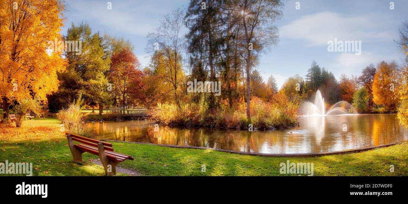 DE - BAVARIA: Kurpark at Bad Wörishofen in the Allgäu Stock Photo