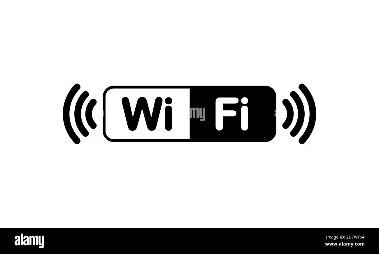 Wifi icon in black. Internet connection. Vector on isolated white background. EPS 10 Stock Vector