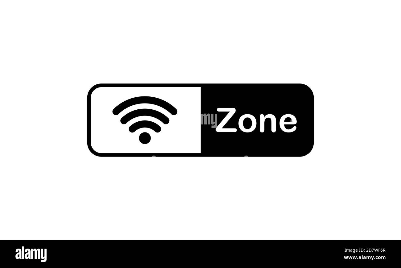 Wifi zone icon in black. Wifi signal. Vector on isolated white background. EPS 10 Stock Vector