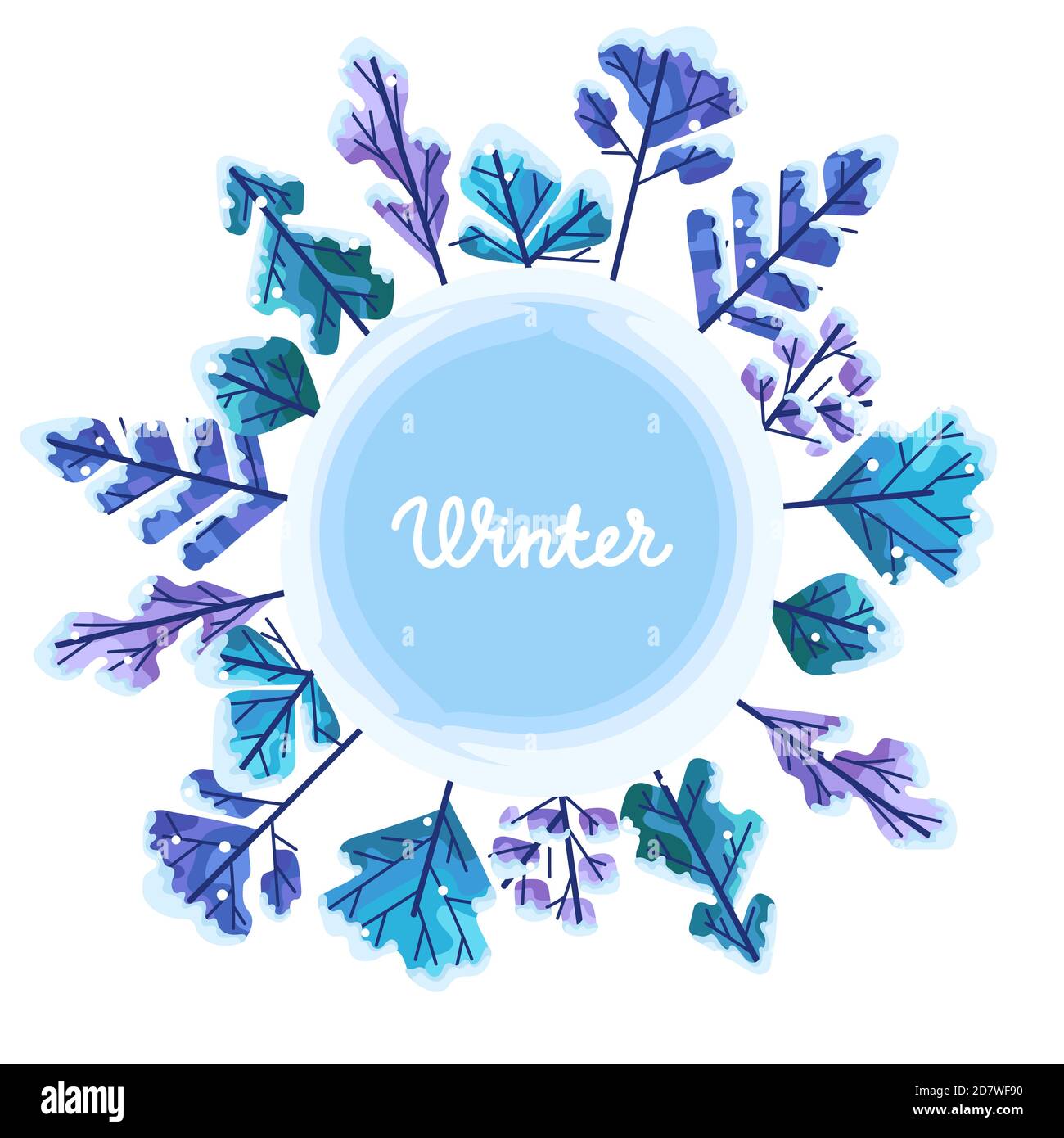 Winter background with trees Stock Vector Image & Art - Alamy