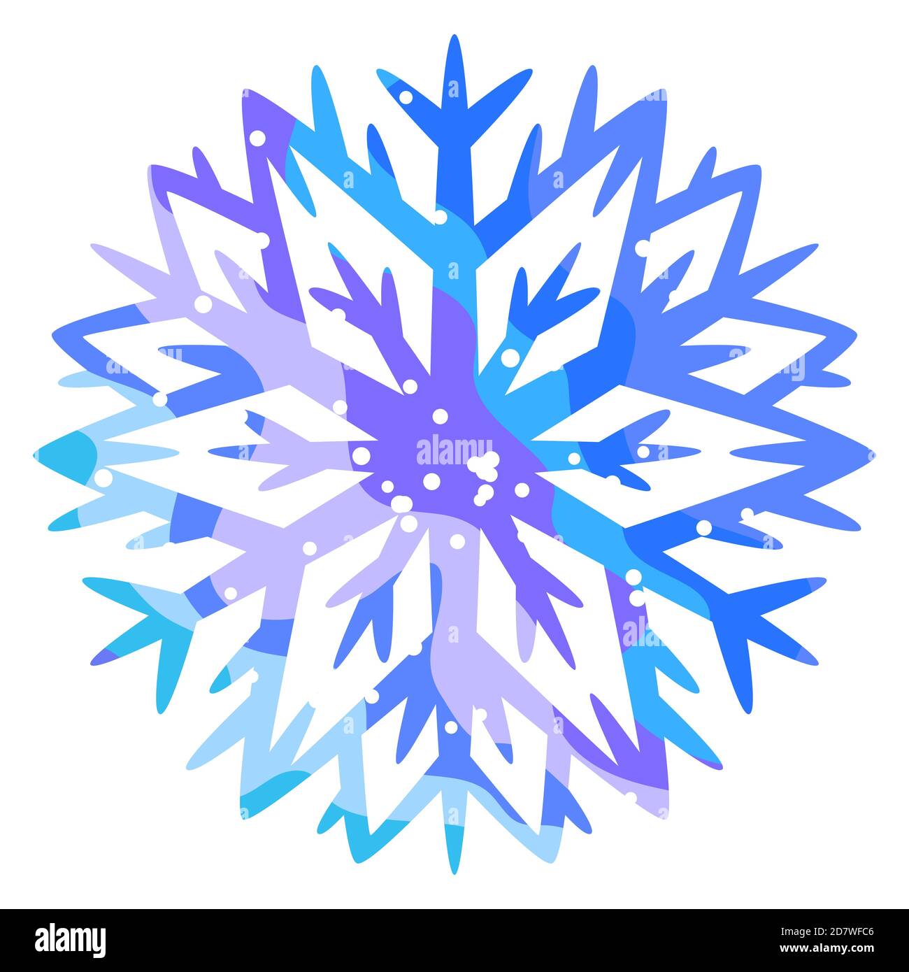 Winter abstract snowflake. Stock Vector