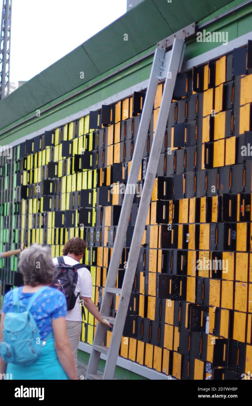 Memory Wall, Copenhagen, Denmark, Kobenhavn, Danmark Stock Photo