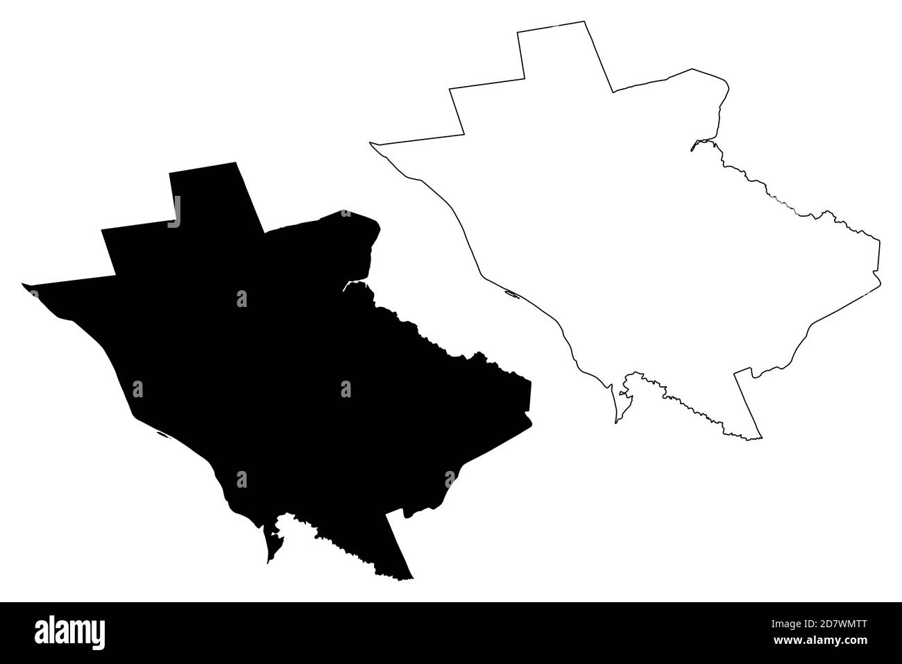 Mercer County, New Jersey (U.S. county, United States of America, USA, U.S., US) map vector illustration, scribble sketch Mercer map Stock Vector