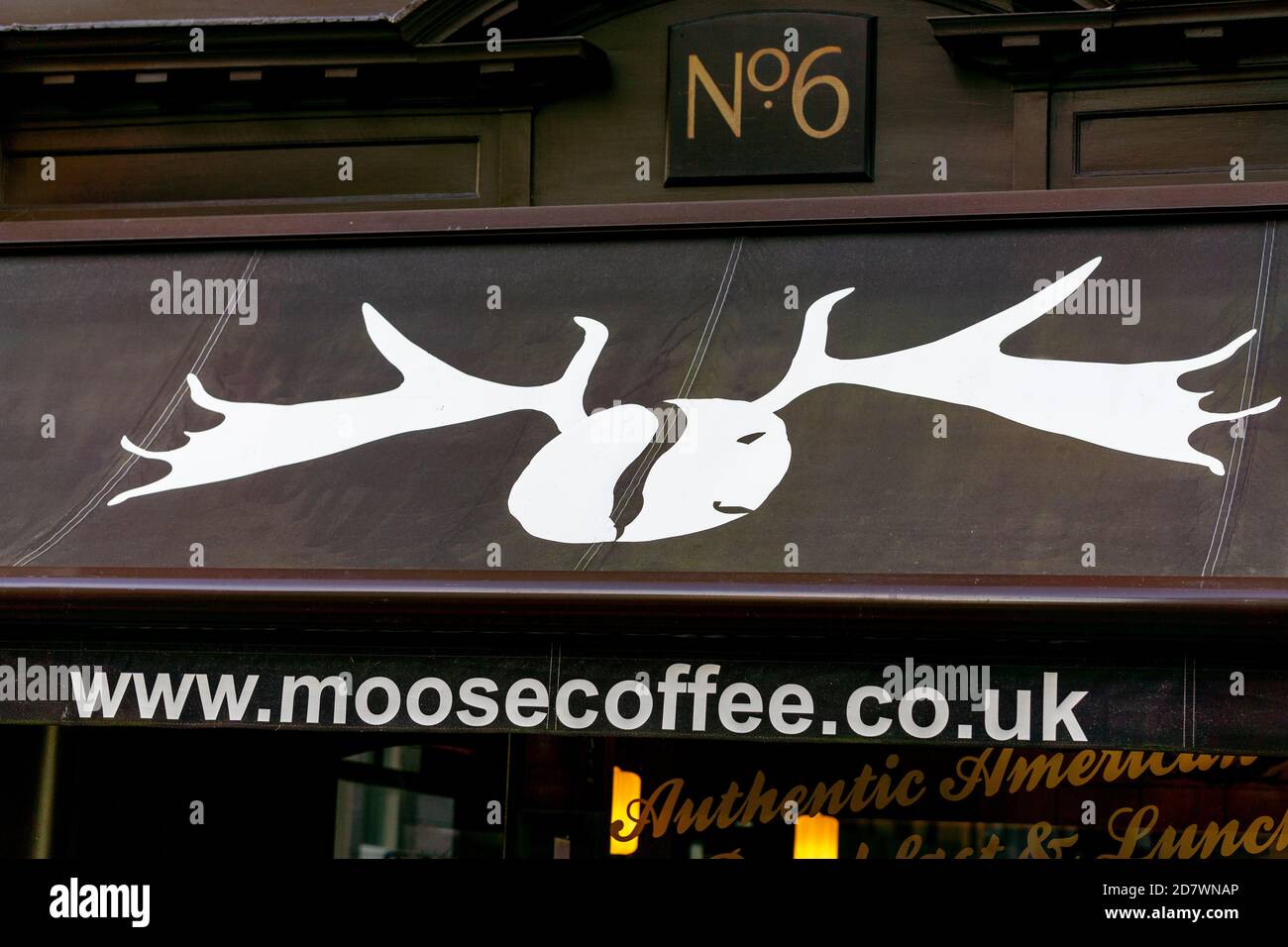Moose Coffee, an American breakfast bistro in Liverpool serving brunch all day at number 6 Dale Street in the City Centre Stock Photo