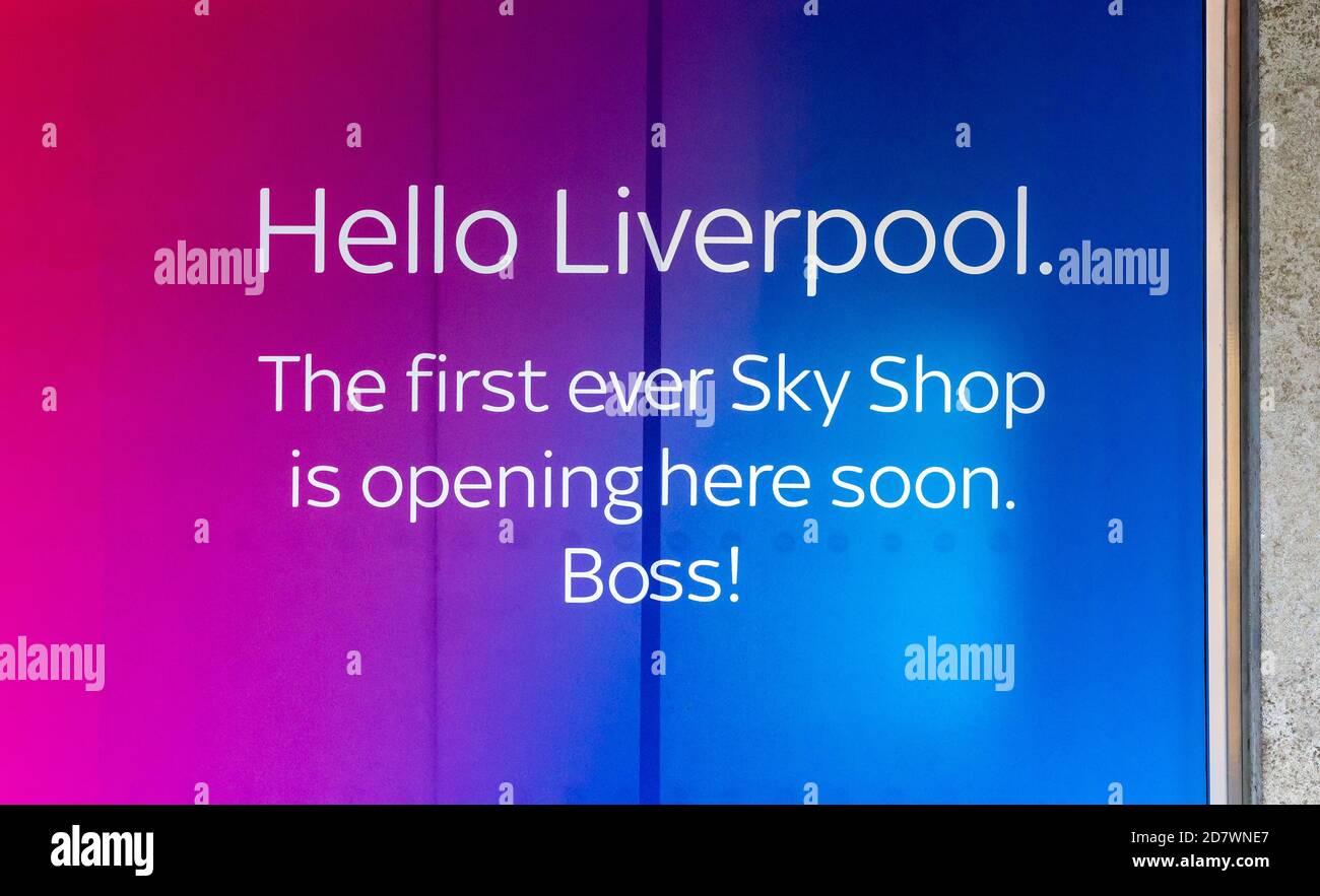 Sky Shop opens in Liverpool One shopping centre Stock Photo Alamy