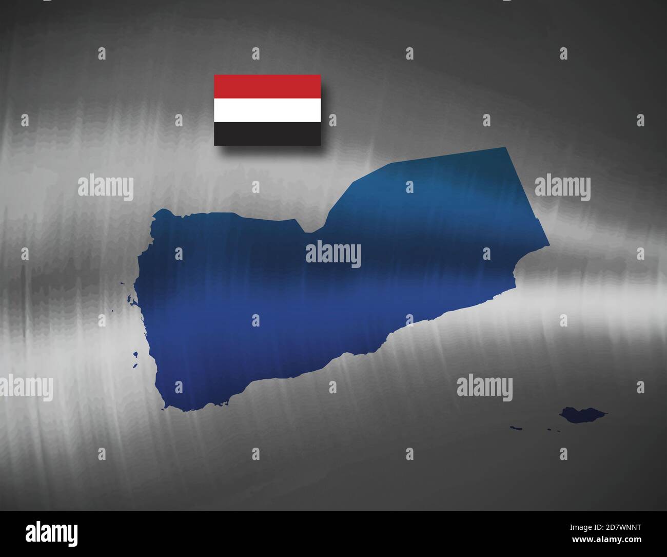 Map and flag of Yemen, Countrie in Asia, 3D illustration Stock Photo ...