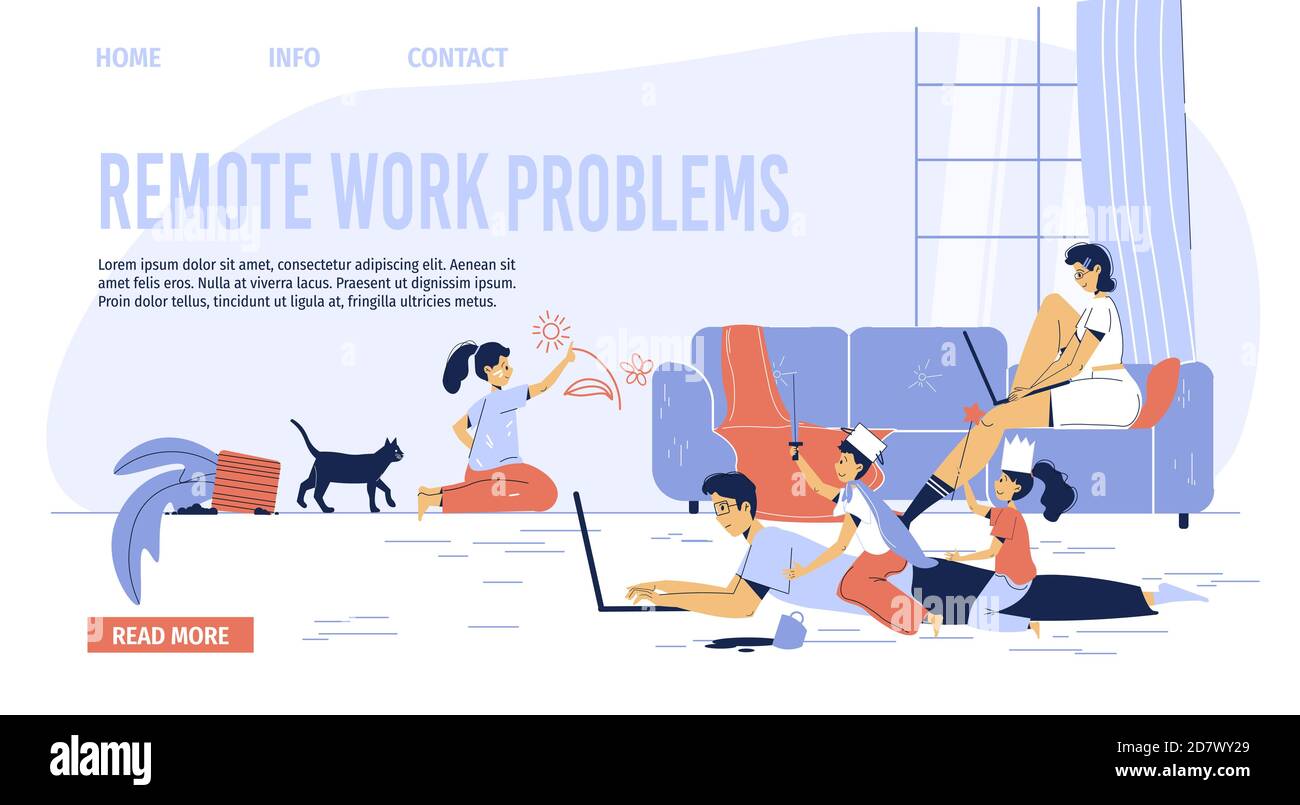 Remote job stress Stock Vector Images Alamy