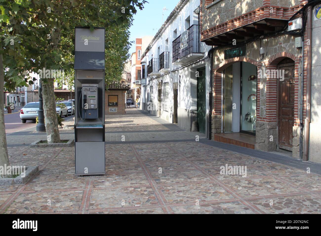 Public call-box in Oropesa (Toledo, Spain). / ANA BORNAY Stock Photo