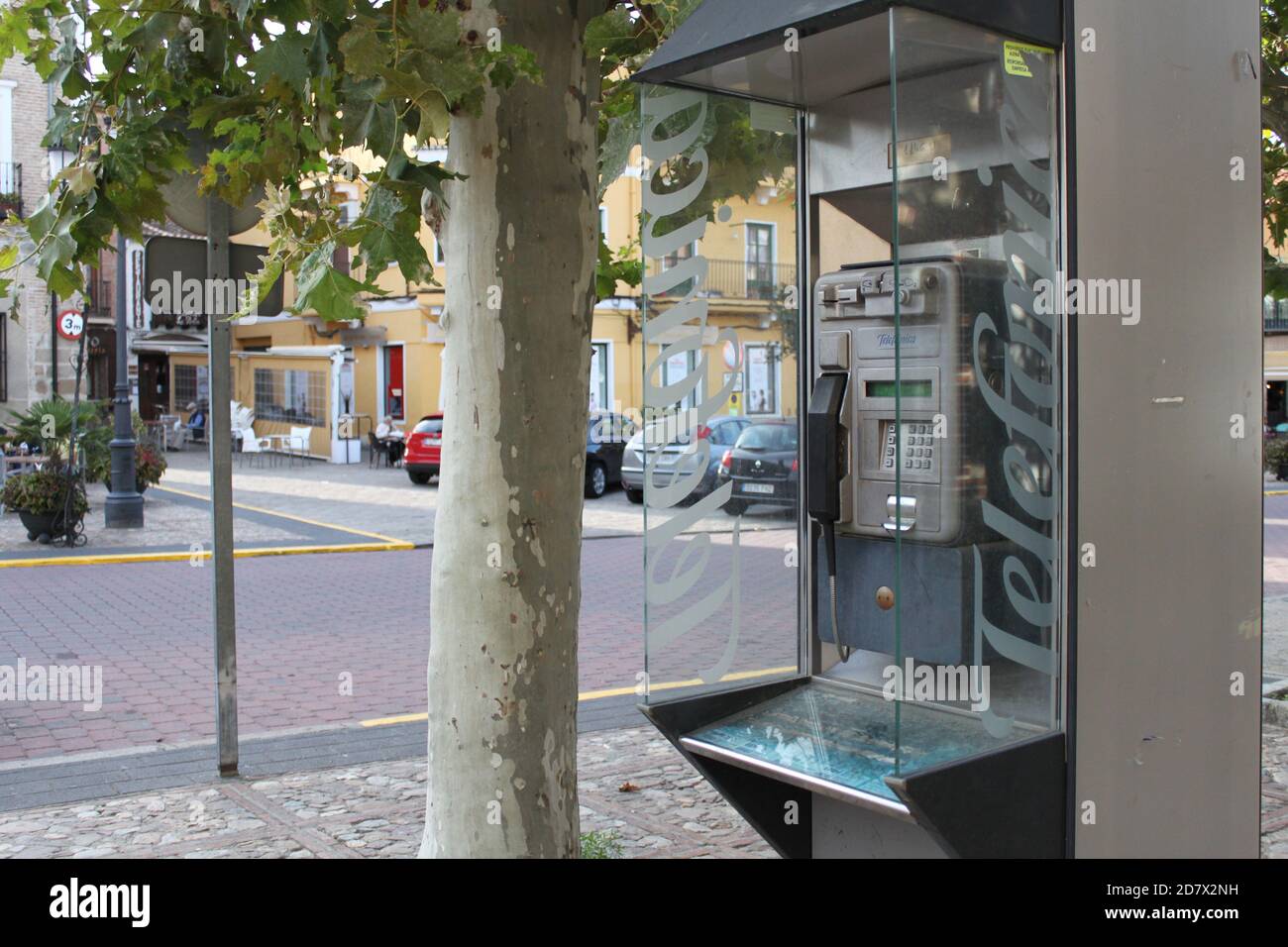 Public call-box in Oropesa (Toledo, Spain). / ANA BORNAY Stock Photo