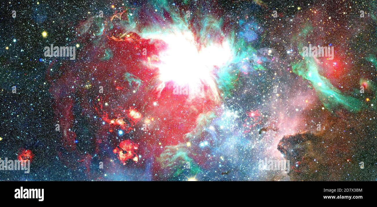 Nebula an interstellar cloud of star dust. Elements of this image furnished by NASA. Stock Photo