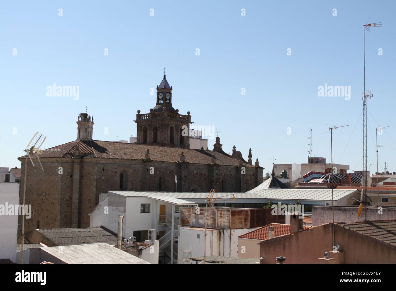 Church of Our Lady of the Assumption of Villanueva de la Serena (Extremadura, Spain), Herrerian style monument. / ANA BORNAY Stock Photo