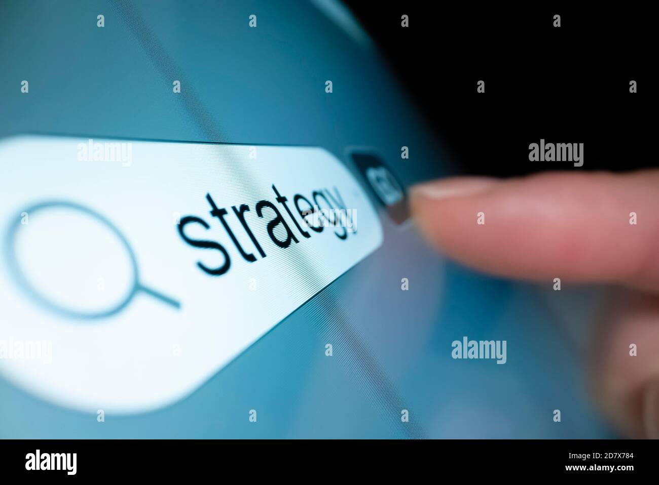 Searching for strategy on the Internet Stock Photo
