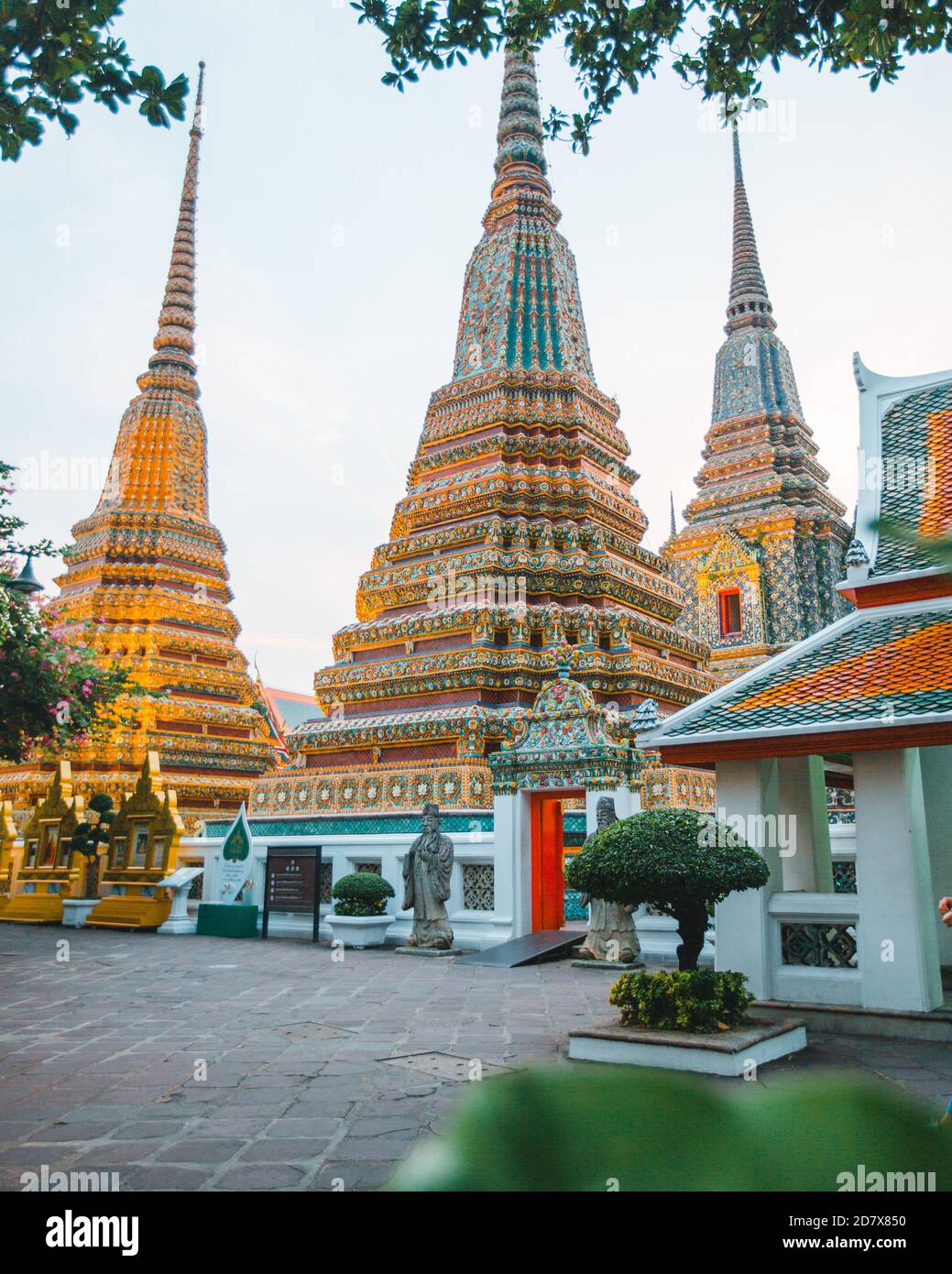 Wat Pho temple pagoda in Bangkok Thailand Stock Photo - Alamy