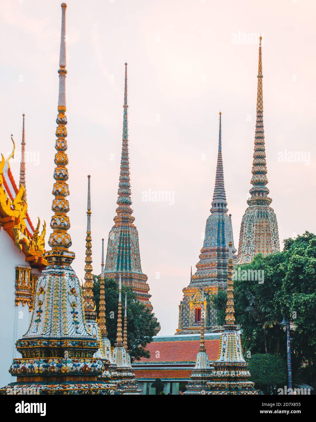 Wat Pho temple pagoda in Bangkok Thailand Stock Photo - Alamy