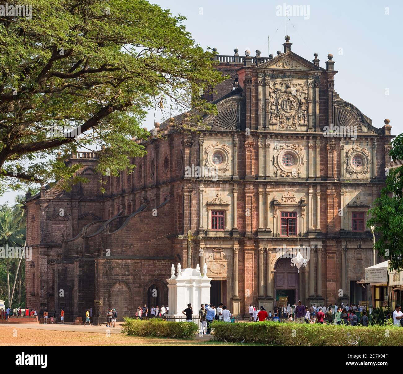 Basilica of Bom Jesus or Borea Jezuchi Bajilika in Old Goa, India. Stock Photo