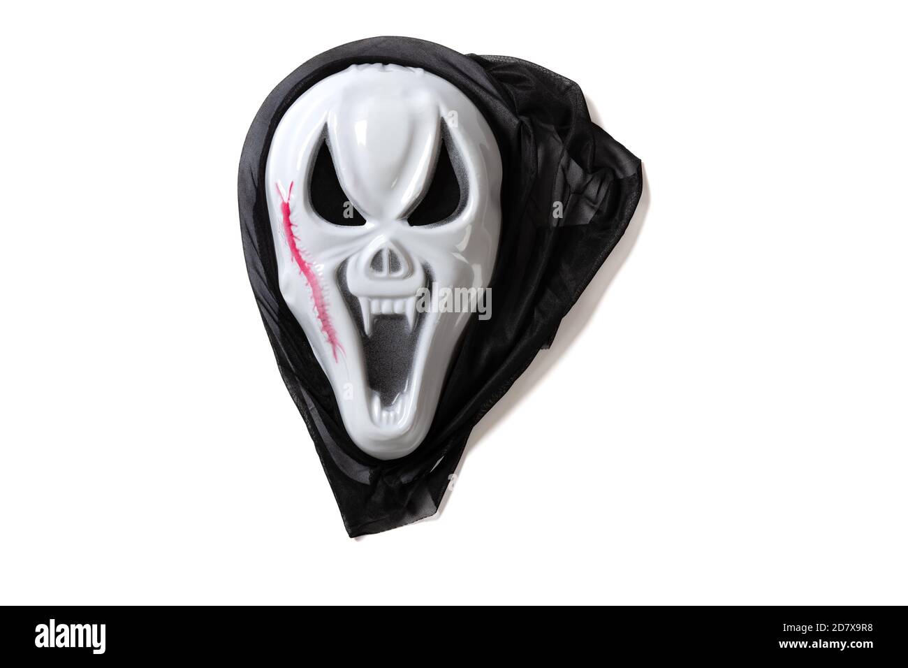 halloween ghost face mask on white background Stock Photo - Alamy