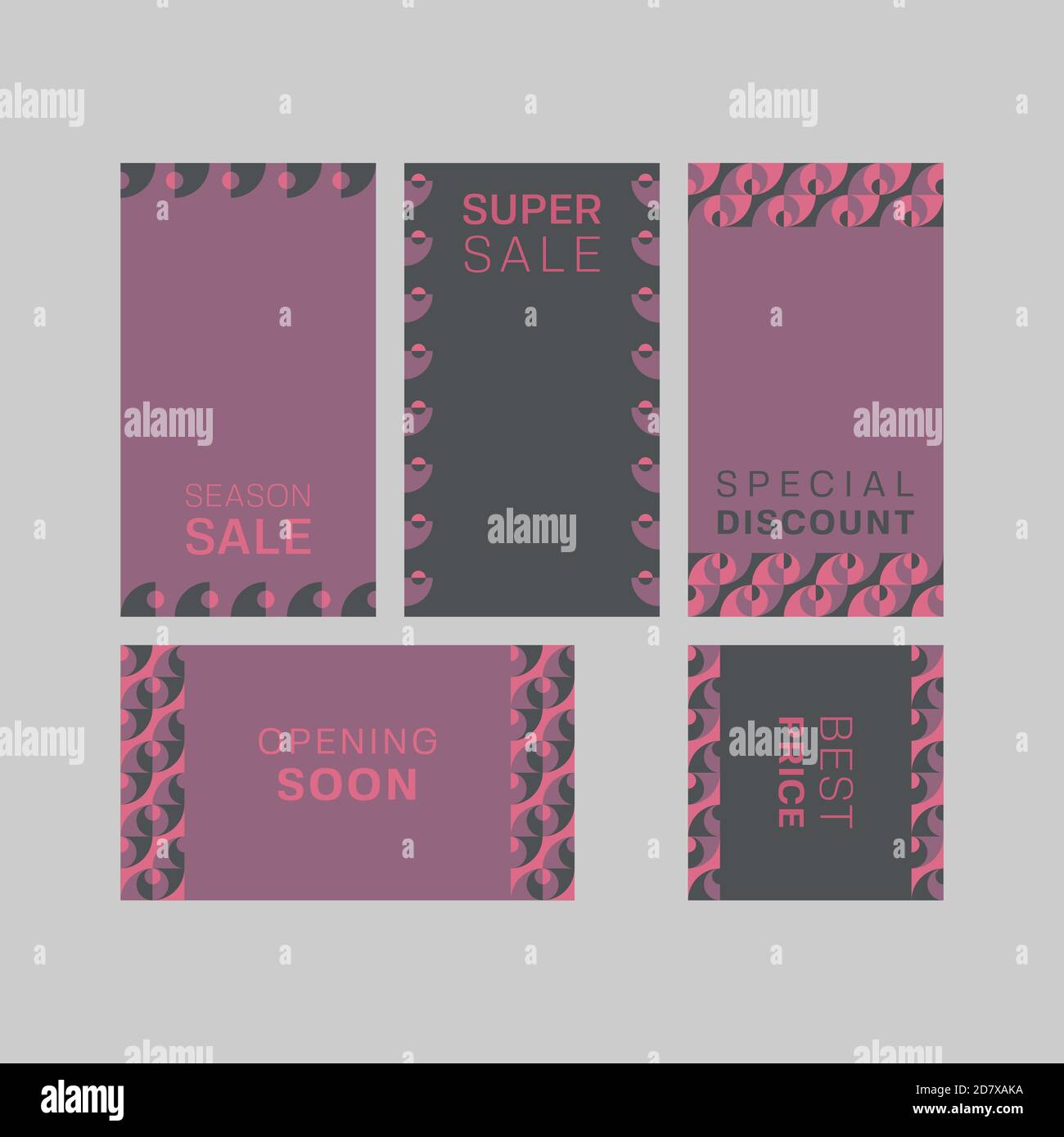 Modern decorative vector frames. Editable design templates for web, social media, promo, ads