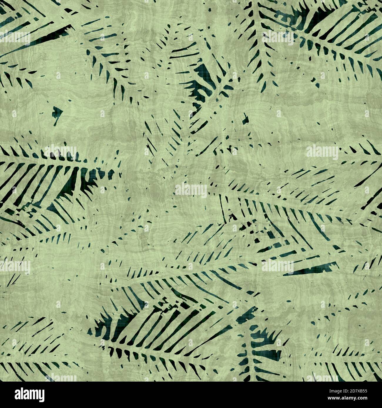 Green tropical palm tree leaves seamless pattern Stock Photo - Alamy
