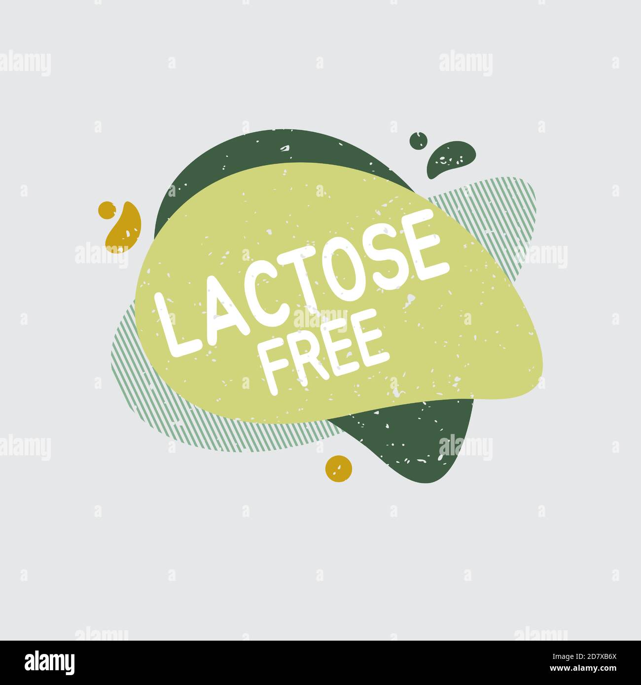Lactose free icon. Food badge contains no lactose label for healthy dairy food product package. Vector signs for packaging design, cafe, restaurant badges, tags Stock Vector