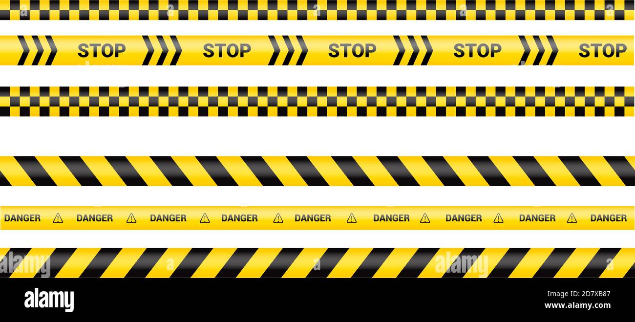 Police tape, crime danger line. Caution police lines isolated. Warning