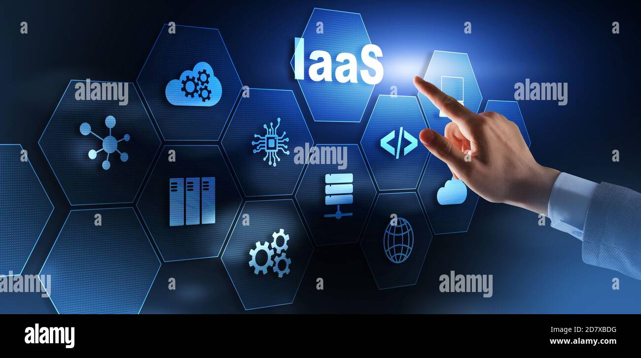 IaaS Infrastructure as a service cloud computing service model Stock ...
