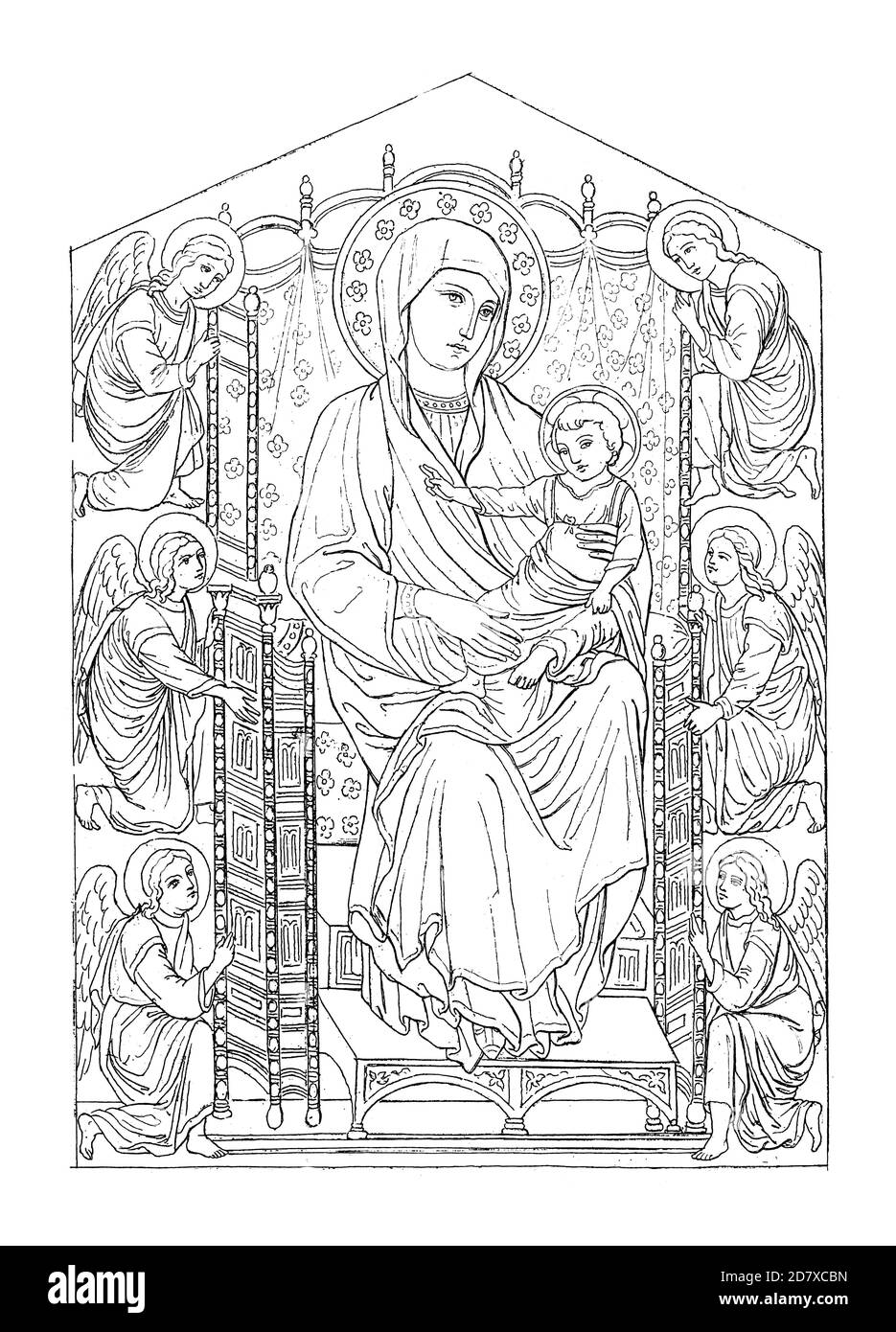 Altar retable painting Black and White Stock Photos & Images - Alamy