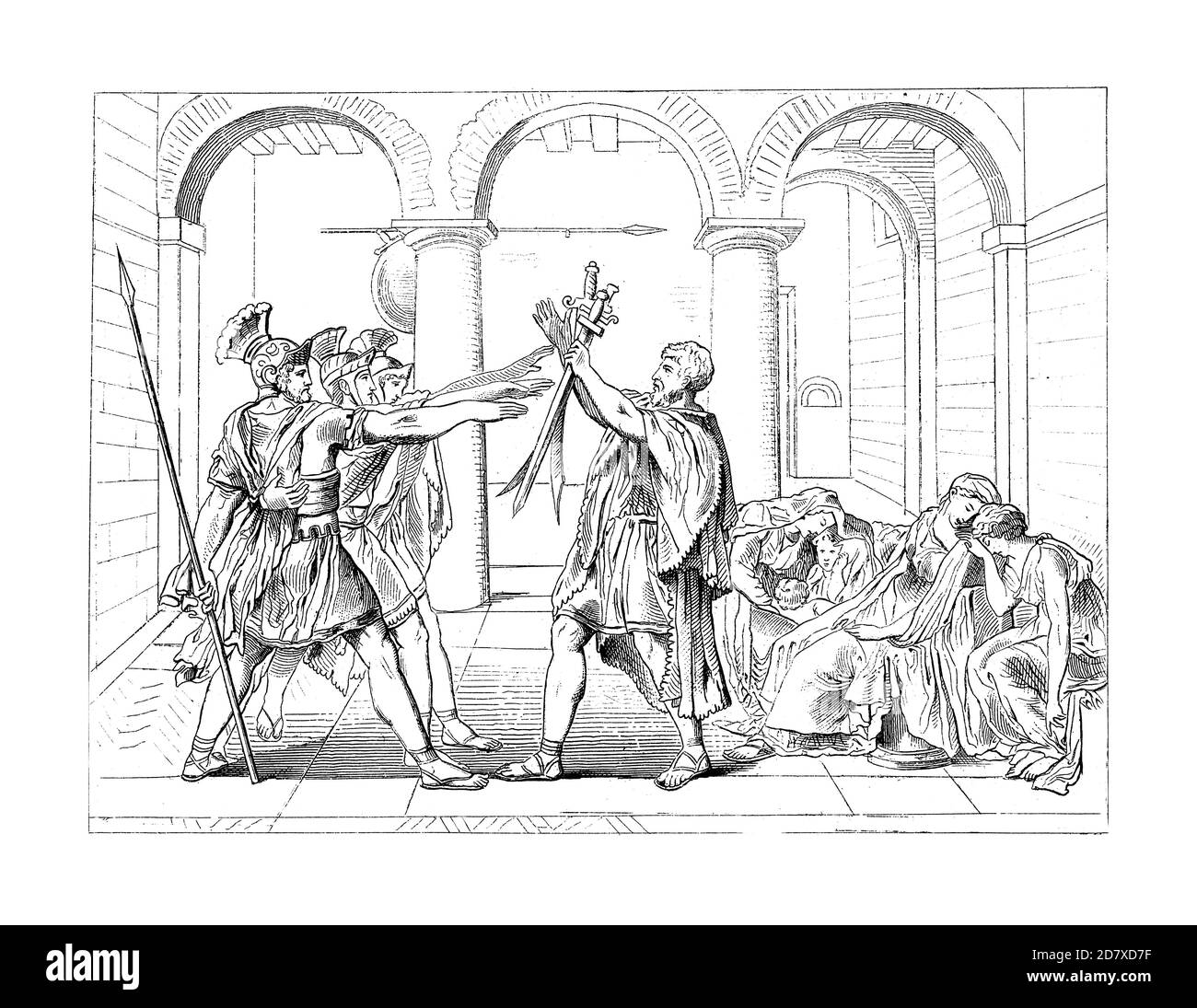 Oath Of The Horatii Detail