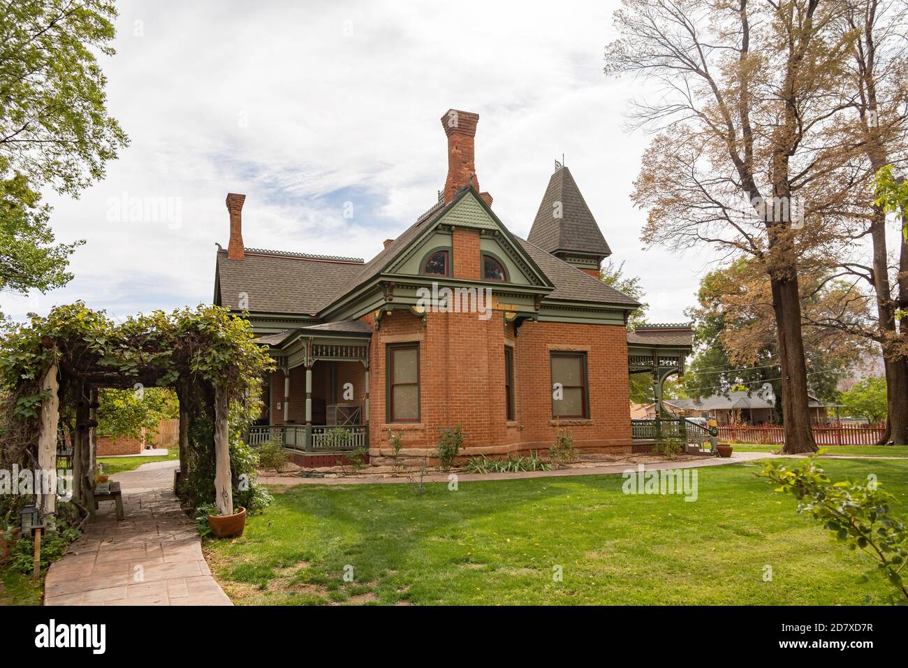 Exterior view of The Kanab Heritage House Museum at Utah Stock Photo