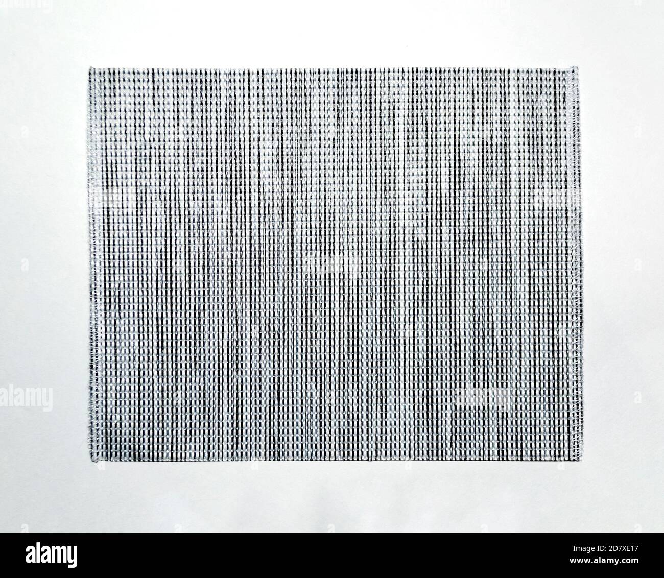 Grey fabric swatch sample isolated on white background Stock Photo