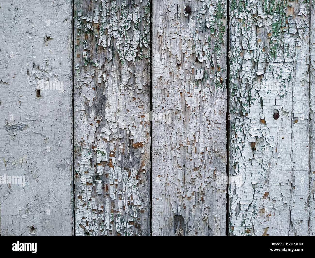 old wooden wall texture with peeling white paint. Photo background ...