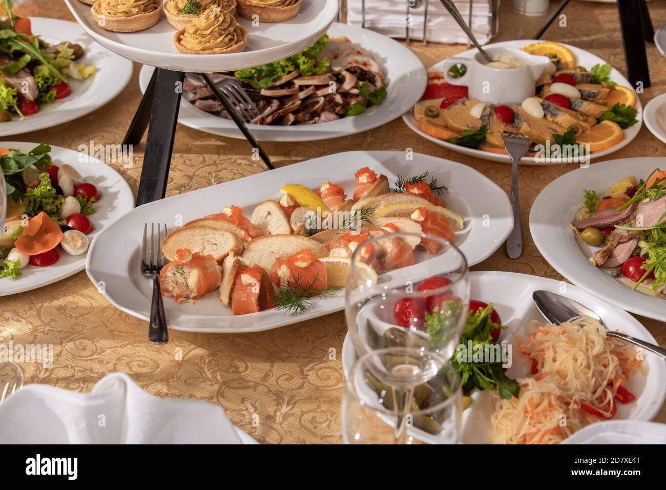 Gourmet buffet food images hi-res stock photography and images - Alamy