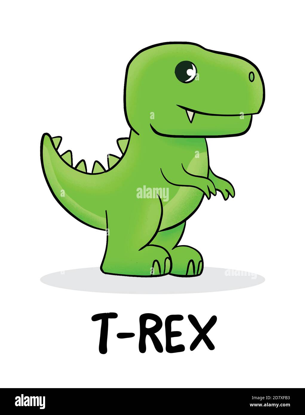 cute baby tyrannosaurus rex cartoon dinosaur character