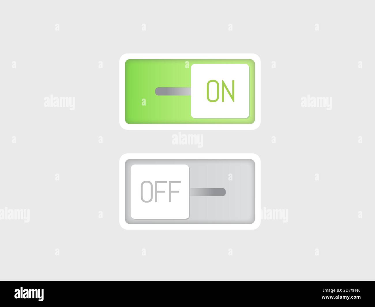 The flat vector icon On and Off toggle switch modern button Stock ...