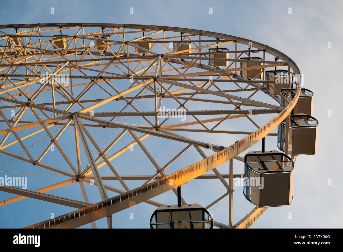 Ferris wheel against the blue sky at sunset Stock Photo - Alamy