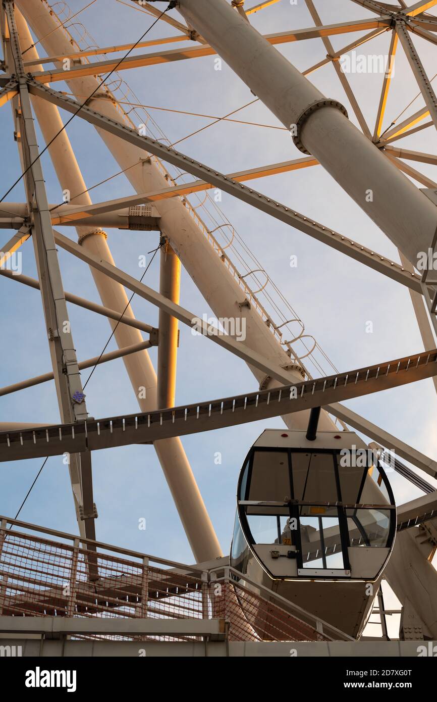 Ferris wheel against the blue sky at sunset Stock Photo - Alamy
